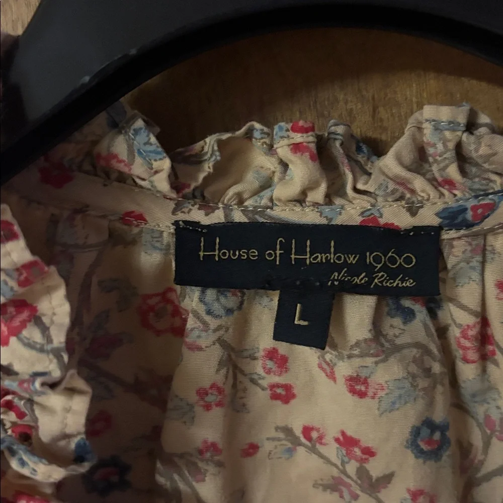 House of Harlow 1960 Floral Cotton Blouse - Picture 2 of 5